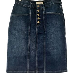 VERVET BY FLYING MONKEY Dark Blue Denim Pencil Skirt